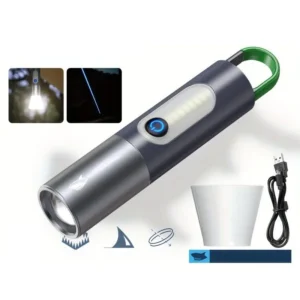 Rechargeable Flashlight Powerful Laser Camping Usb Long Duration Flash Lamp Super High Power Brightness LED Portable Flash Lamp (P-2684)
