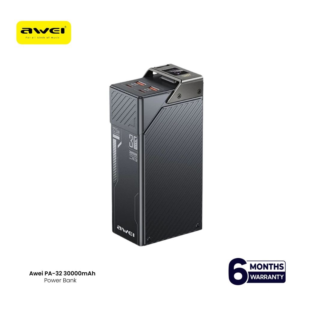 Awei PA32 30000mah 22.5W Fast Charging Multifunctional Powerbank (P-3101)