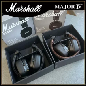 Marshall Major IV 4 Wireless Bluetooth Headphones Classic Earphones Deep Bass Foldable Pop Rock Retro Music Microphone Headset Master Copy (P-3225)